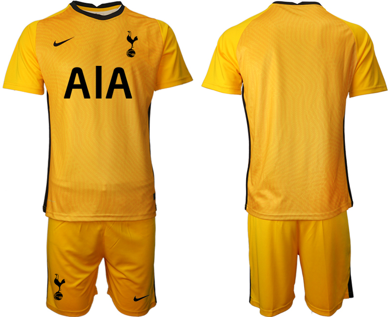 2021 Men Tottenham Hotspur yellow goalkeeper soccer jerseys->tottenham jersey->Soccer Club Jersey